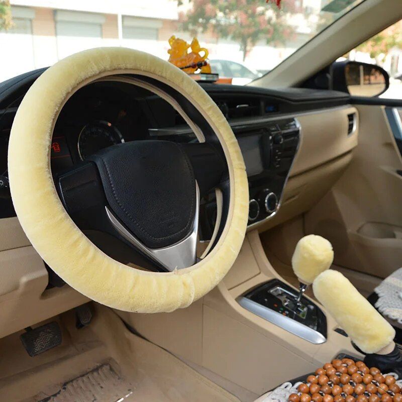 Car Steering Wheel Plush Cover