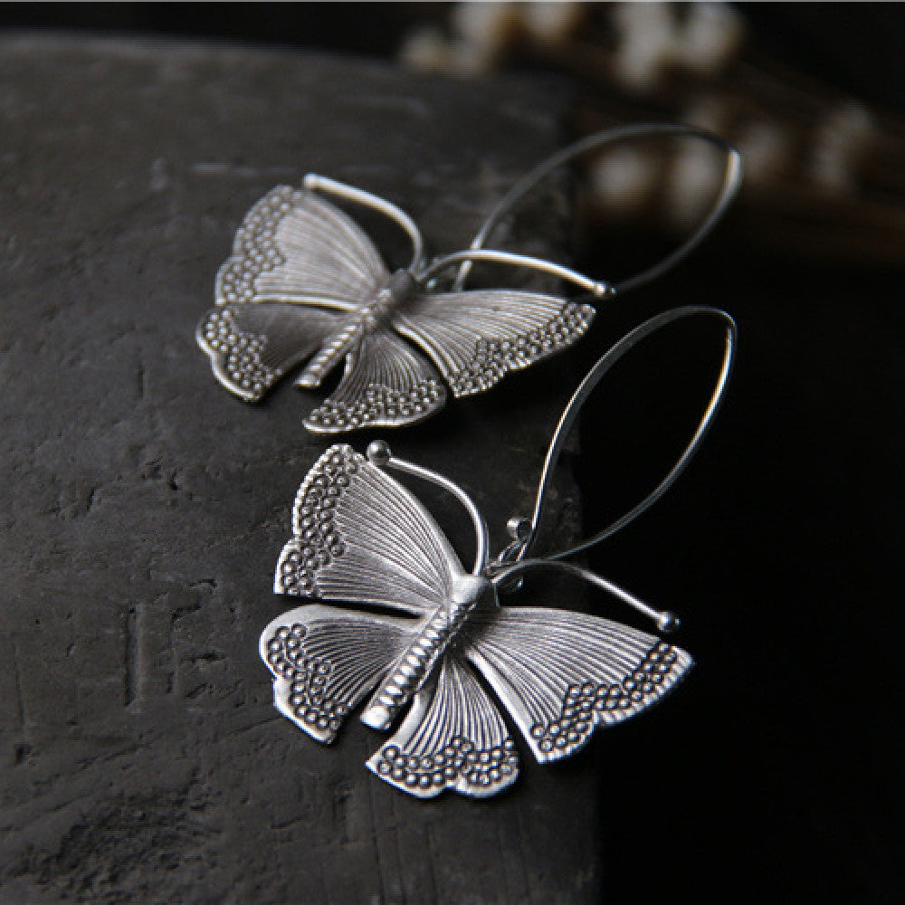 Sterling Silver Butterfly Vintage Earrings