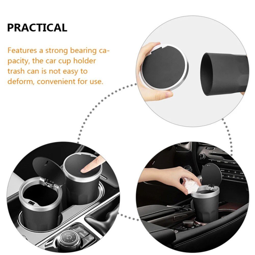 Compact Car Cup Holder Trash Can: A Sleek Organizer for Every Vehicle