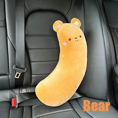 Plush Cartoon Animal Car Seat Belt Covers for Kids: Universal Shoulder Padding Protector