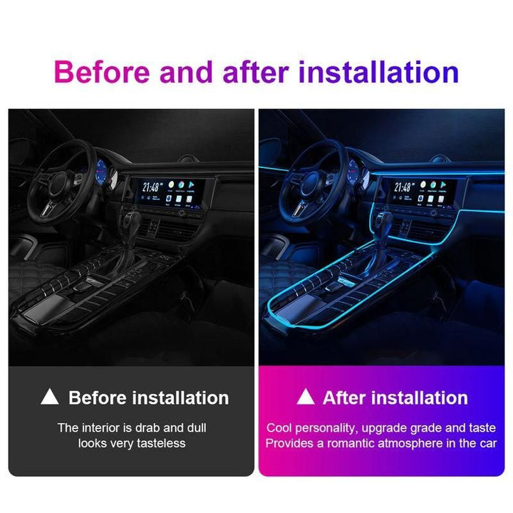 USB RGB LED Strip - Versatile Neon Car Interior Lighting