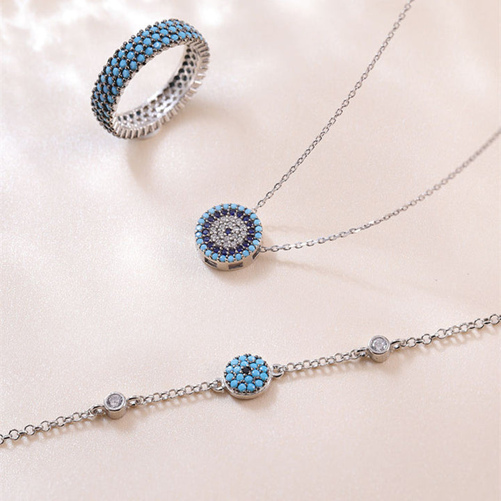 Female Turquoise Clavicle Chain Design