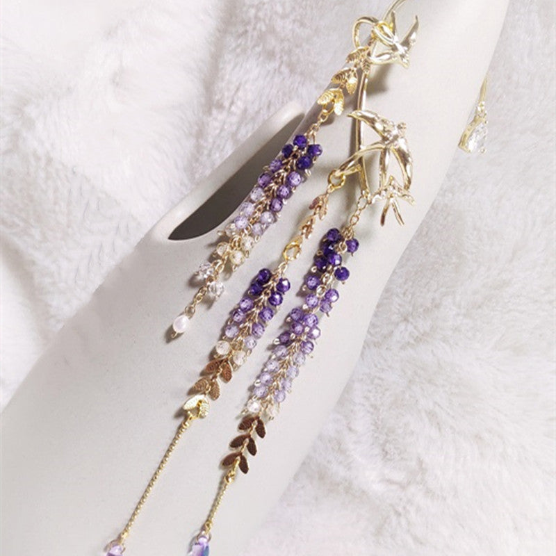 Wisteria Zirconia Earrings Crystal Jewelry