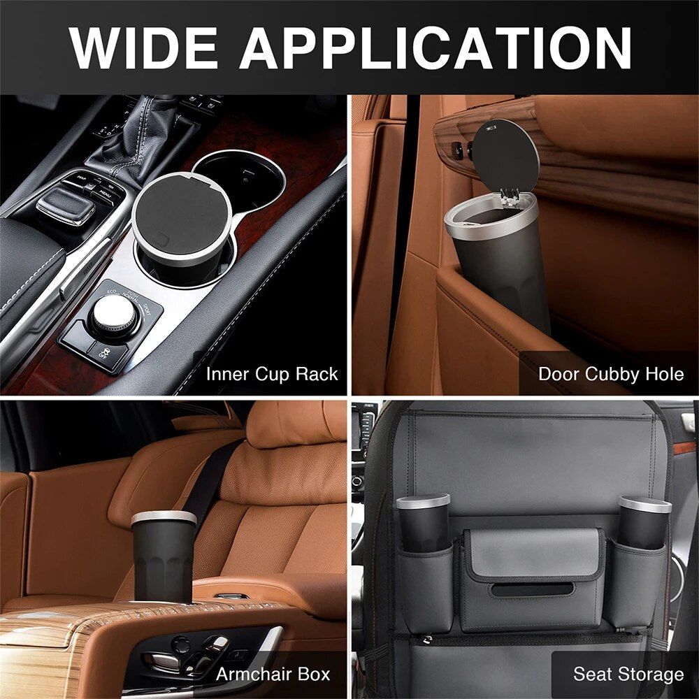 Compact Car Cup Holder Trash Can: A Sleek Organizer for Every Vehicle
