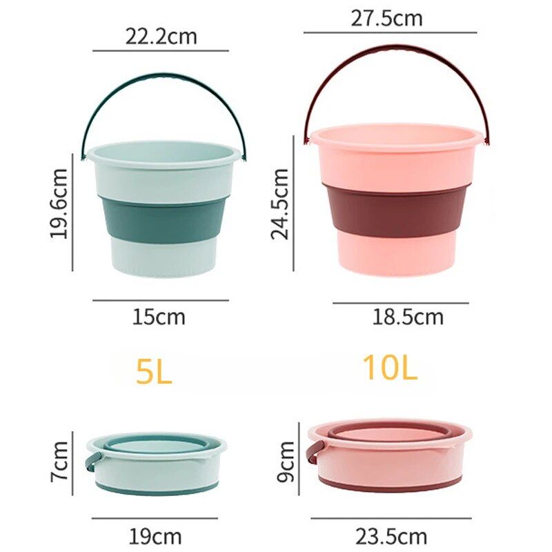 Multi-Purpose Collapsible Silicone Bucket