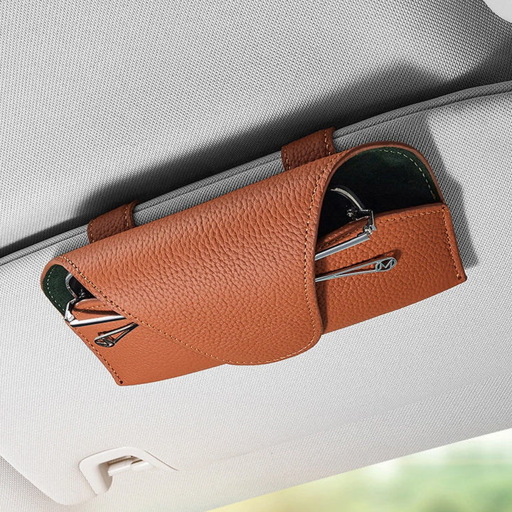 Multi-Function Car Sun Visor Glasses Storage Case