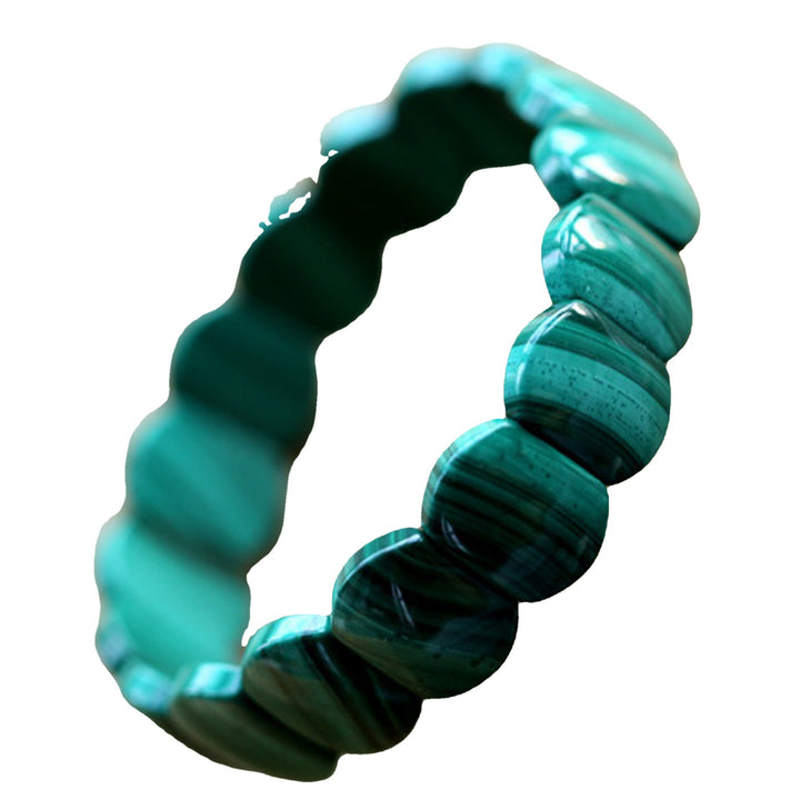 Natural Non-optimized Malachite Hand Row For Women