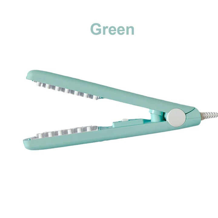 Mini Ceramic 3D Grid Hair Crimper & Curler - Volumizing Styling Tool for Women
