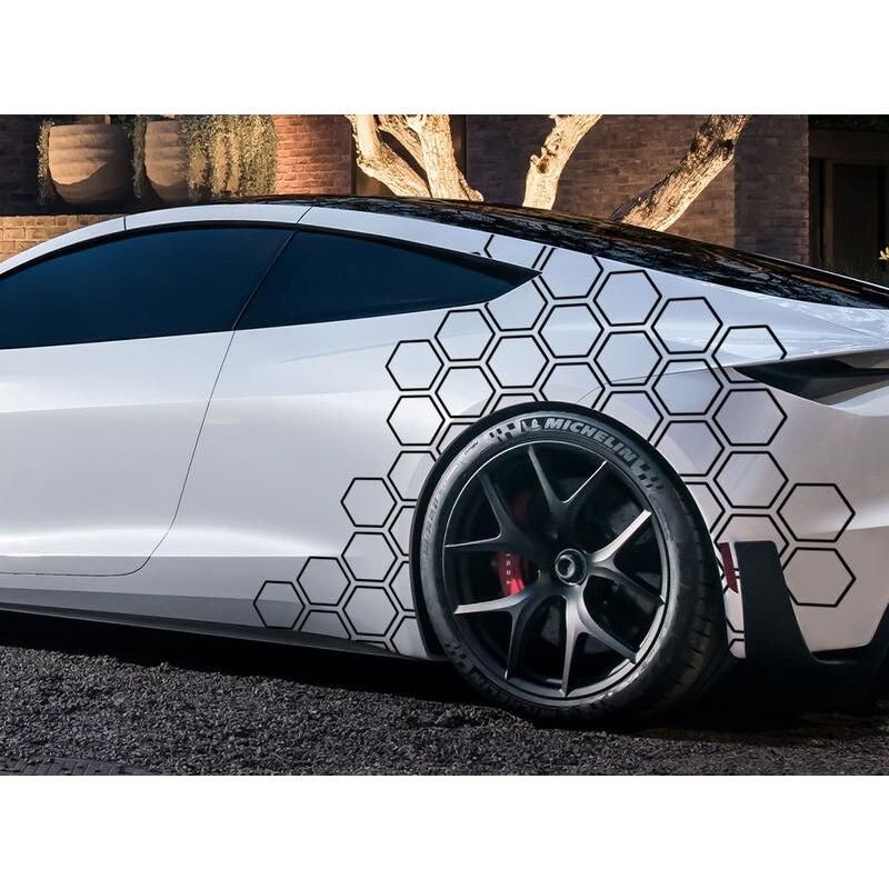 Universal Honeycomb Car Graphics Vinyl Decal Set