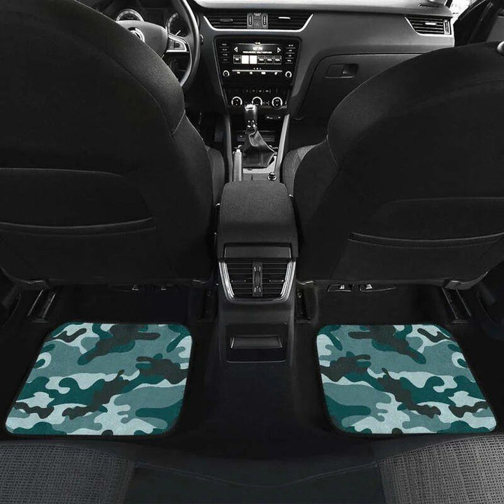 Forest Green Camouflage Car Floor Mats