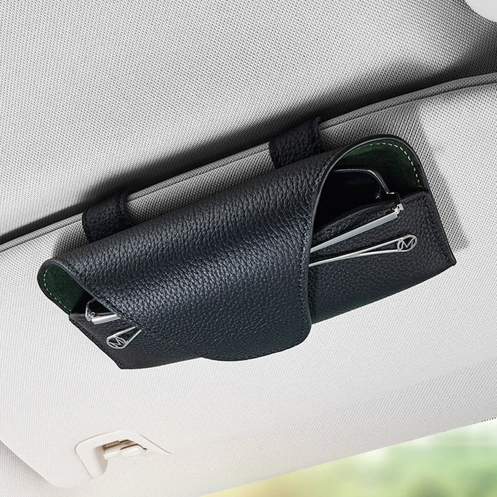 Multi-Function Car Sun Visor Glasses Storage Case