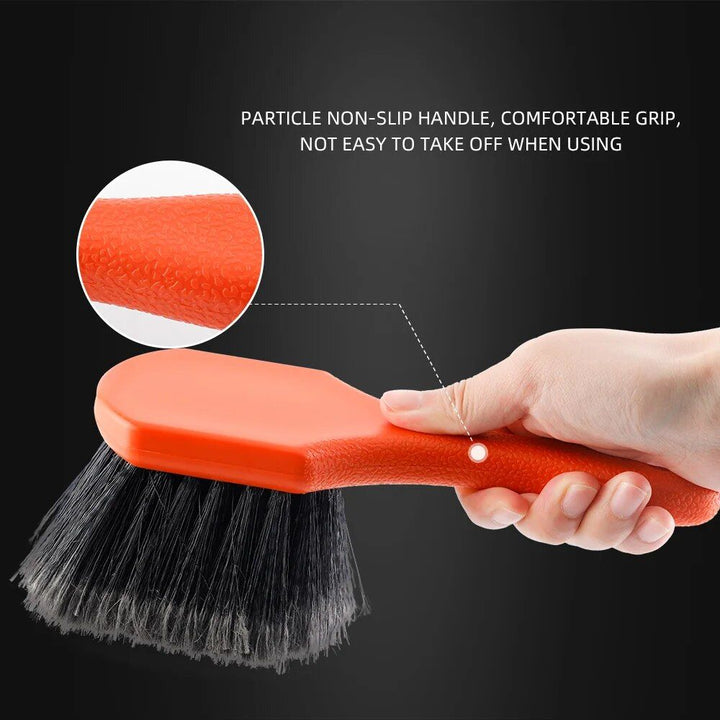 Effortless Wheel Cleaning Brush with Soft Bristles and Ergonomic Handle