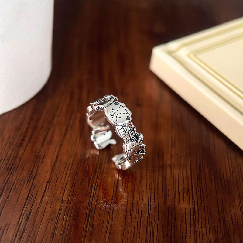 Women's Fashion Sterling Silver Animal World Ring