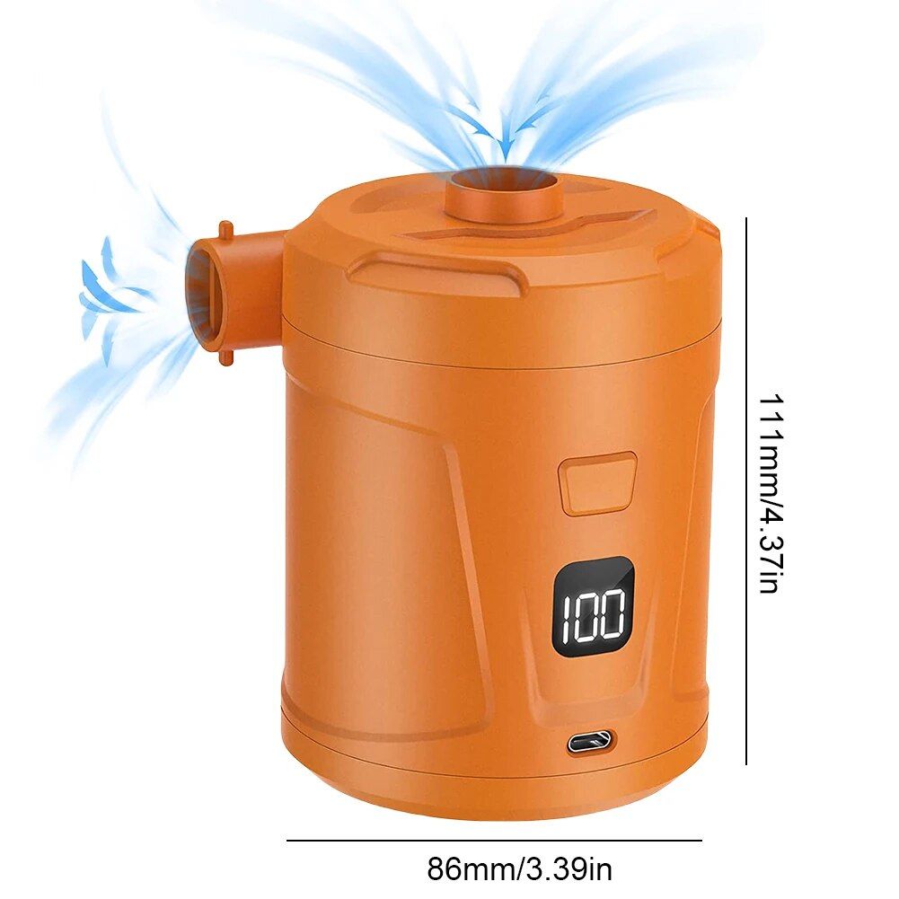 USB Rechargeable Portable Air Pump with 4 Nozzles