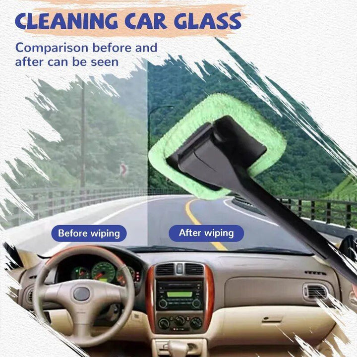 Long-Handle Car Window Cleaning Brush Kit