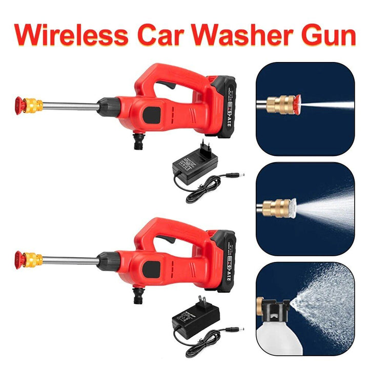 Wireless High-Pressure Car Washer 100W, 25BAR, 1500mAh with Multi-Function Adjustable Nozzle