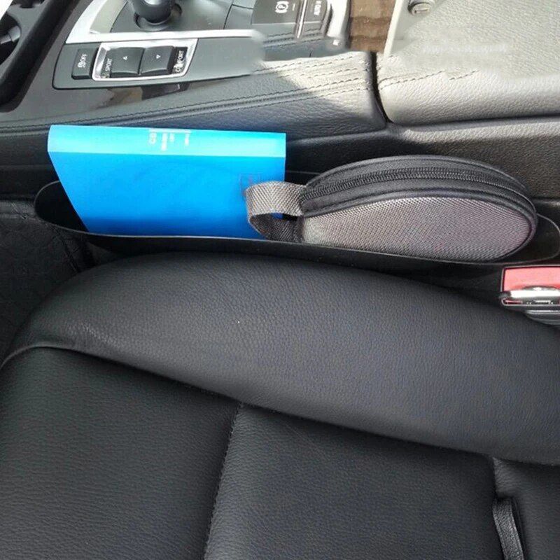 Car Seat Gap Filler Organizer with Cup Holder - Multi-Compartment Storage Solution