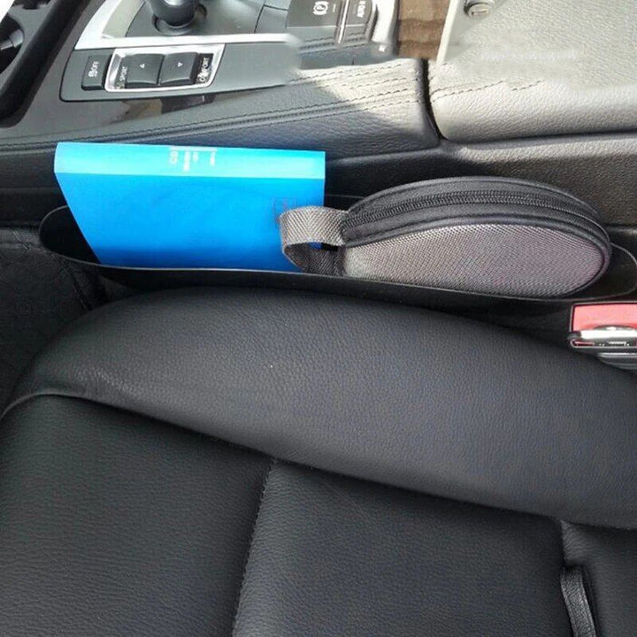 Car Seat Gap Filler Organizer with Cup Holder - Multi-Compartment Storage Solution