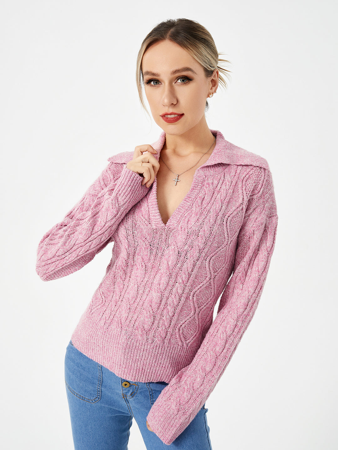 Women's Warm Casual Lapel Sweater