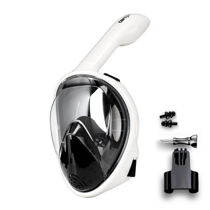 Full Face Anti-Fog Snorkel Mask with Camera Mount and Wide View