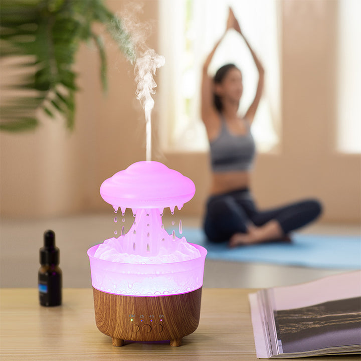 2023 Rain Cloud Night Light Humidifier With Raining Water Drop Sound And 7 Color Led Light Essential Oil Diffuser Aromatherapy