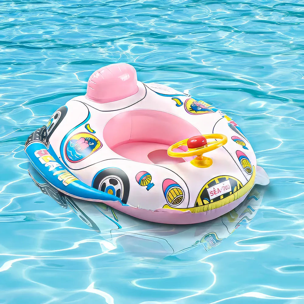 Baby Swim Ring Tube with Steering Wheel and Horn