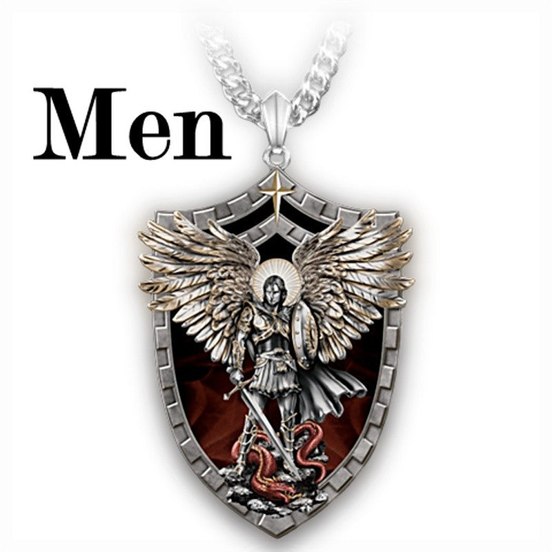 Warrior Guardian Holy Angel St. Michaels Pendant Necklace