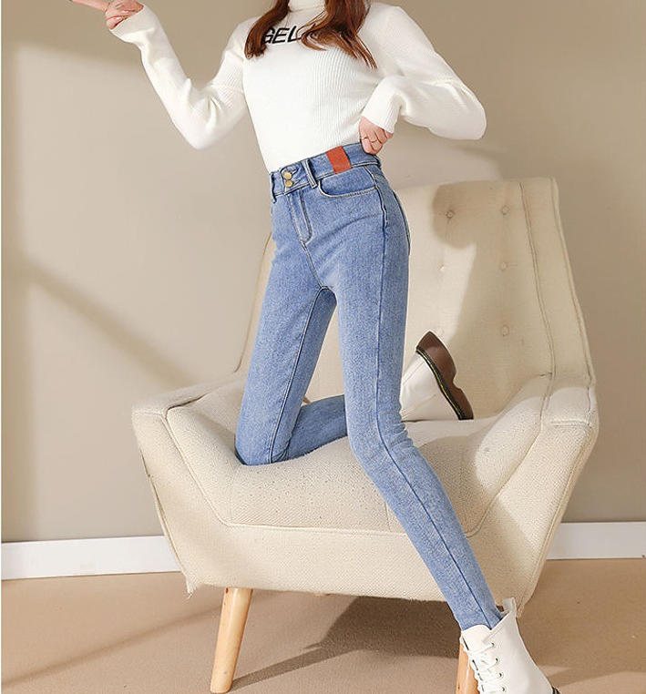 Women's Light Blue Cashmere Jeans