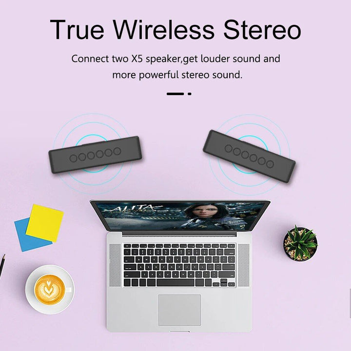 30W High-Power Portable Bluetooth 5.0 Speaker: Waterproof, Super Bass, TWS Stereo, USB-C, Long Battery Life