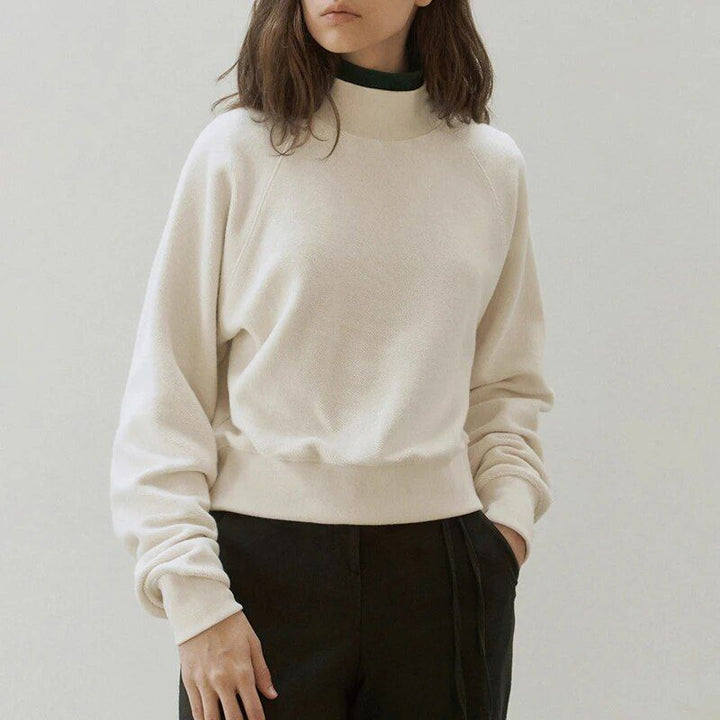 Chic Turtleneck Cotton Hoodie for Women