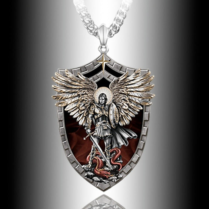 Warrior Guardian Holy Angel St. Michaels Pendant Necklace