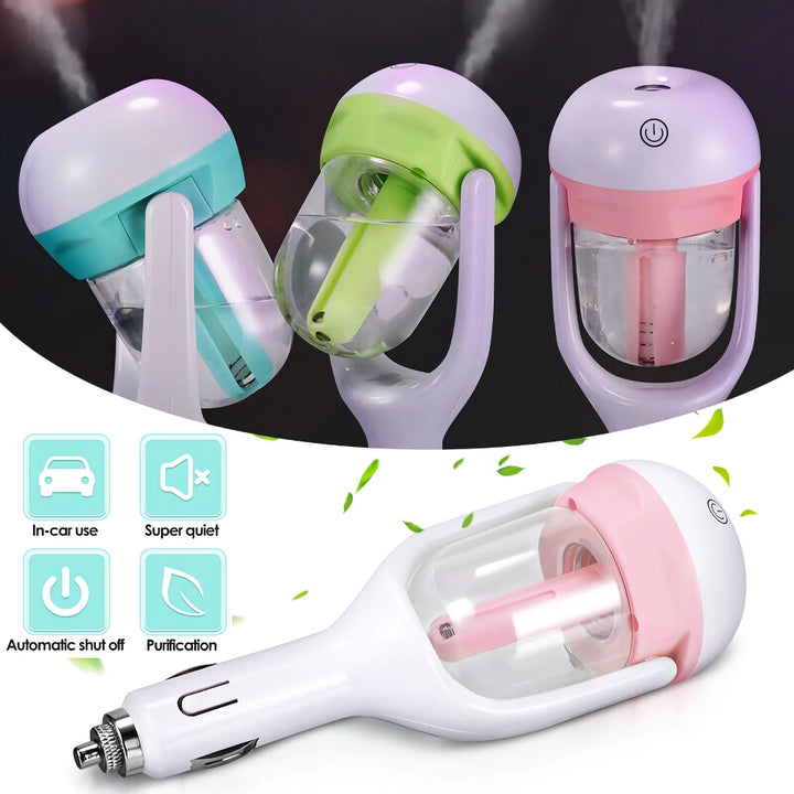 Compact Mini Car Steam Humidifier and Aroma Diffuser