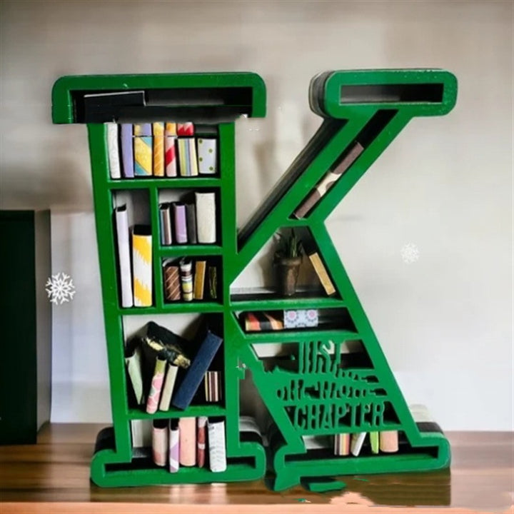 Custom Initial Book Lover Miniature Bookshelf