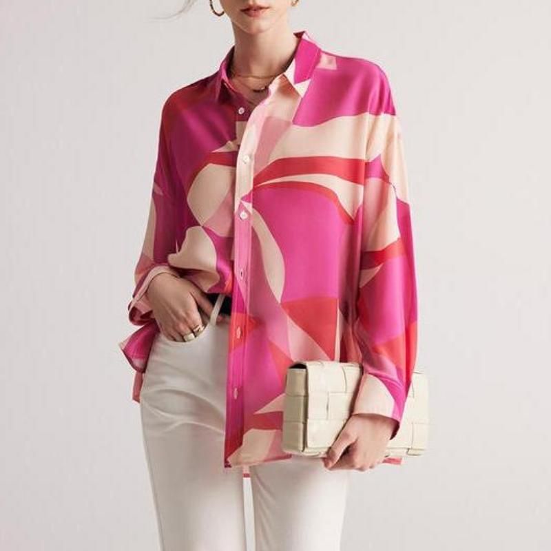 Elegant Silk Crepe De Chine Blouse for Women