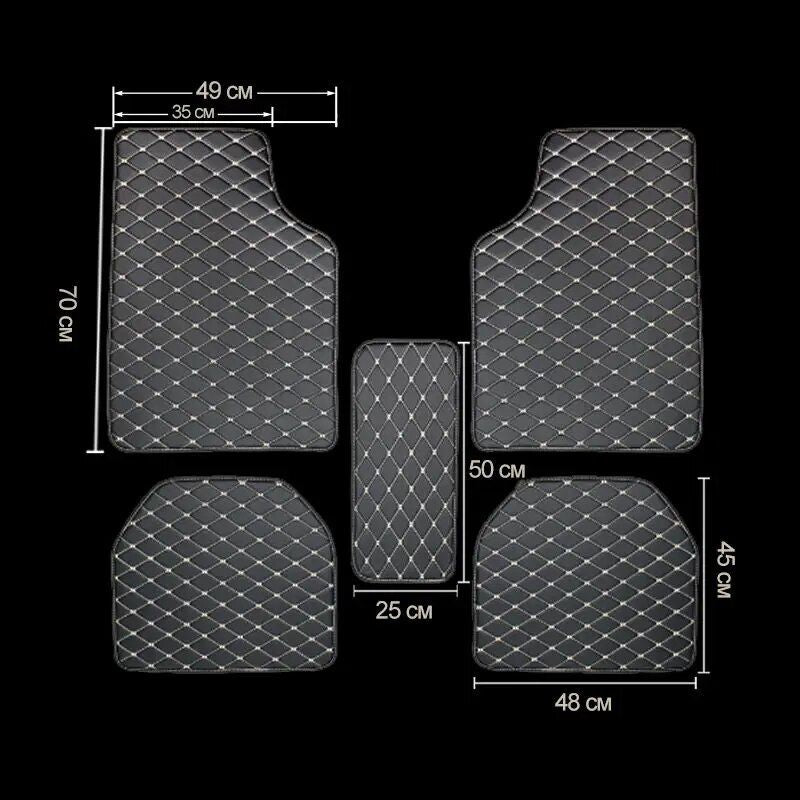 Universal PU Leather Car Floor Mats