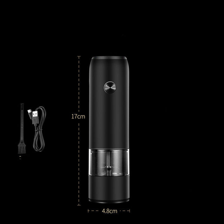 Rechargeable Electric Pepper And Salt Grinder Set One-Handed No Battery Needed Automatic Grinder With Adjustable Coarseness LED Light Refillable