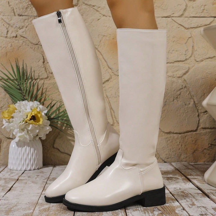 Plus Size Below The Knee High-top Boots