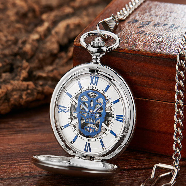 Skull Pocket Watch Hollow Flip Retro Mechanical