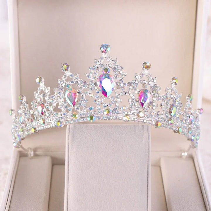 Baroque Gold Champagne Crystal Bridal Tiara