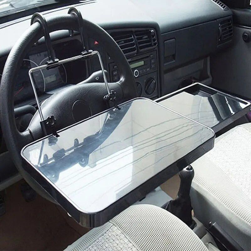 Foldable Car Laptop Desk with Drawer and Drink Holder