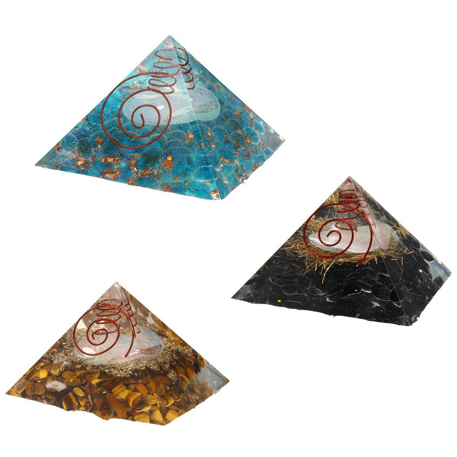 Natural Pyramid Crystals Gemstone Meditation Yoga Healing Energy Stone 70-75mm - MRSLM