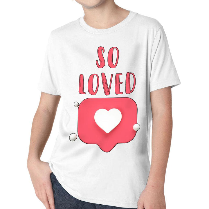 So Loved Kids' Classic Fit T-Shirt - Cute T-Shirt - Heart Print Classic Fit Tee - MRSLM