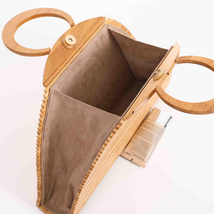 Bamboo Hand-woven Clutch Bag Natural Bamboo Bag Handbag - MRSLM