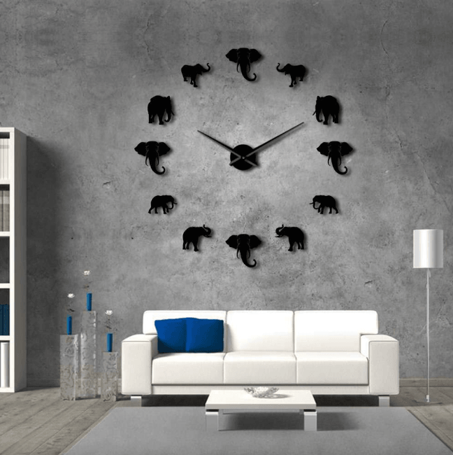 DIY wall clock living room bedroom creative 3D stereo mute home decoration wall clock - MRSLM