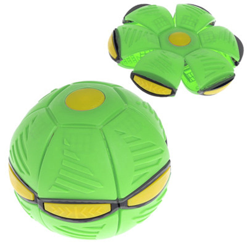 Flying UFO Flat Throw Disc Ball with LED Light Toy Kid Outdoor Garden Beach Game