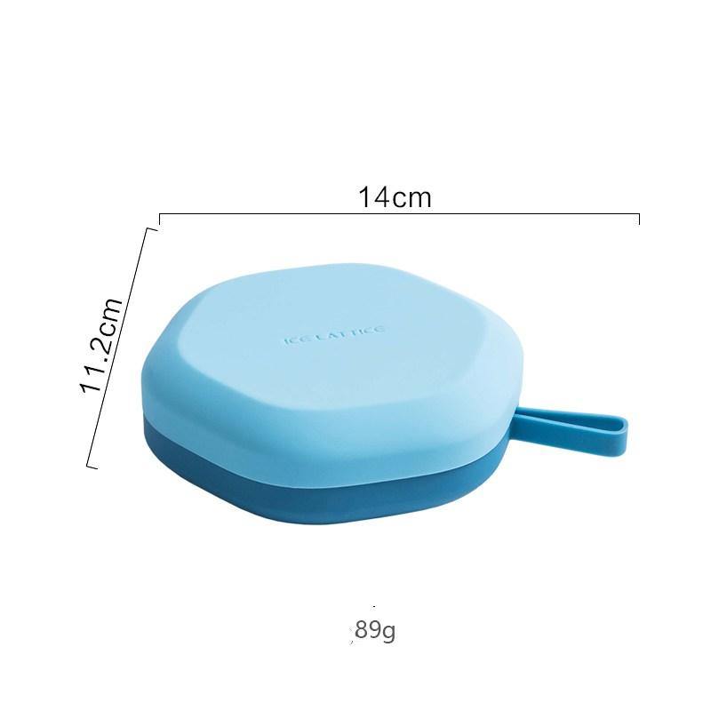 Silicone 12 Cavity Hexagon 3D Ice Mold DIY Popsicle Mould Ice Cream Makers Storage Box - MRSLM