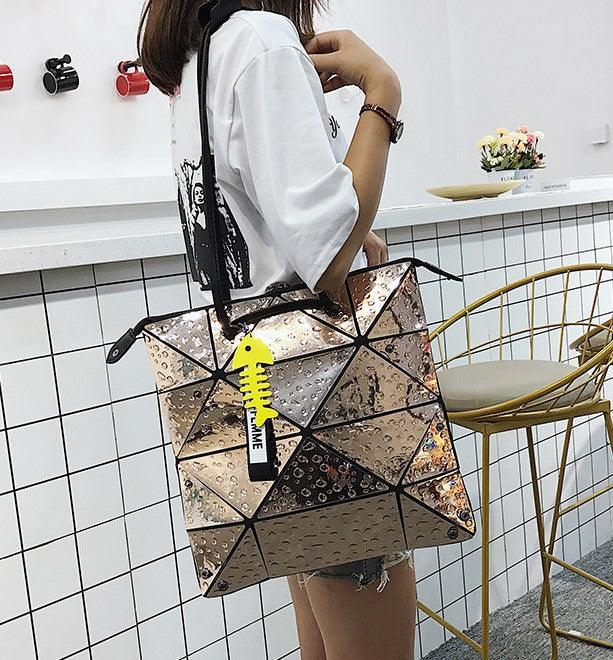 New wave high-grade bag oceanic laser single shoulder large capacity class handbag - MRSLM