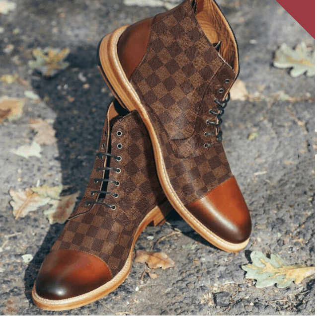 Spring New Low Heel Front Lace Up Low Tube Martin Boots For Men - MRSLM