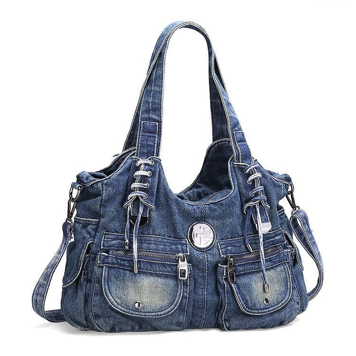 Leisure Fashion Big Bag Denim Bag Shoulder Bag Handbag - MRSLM