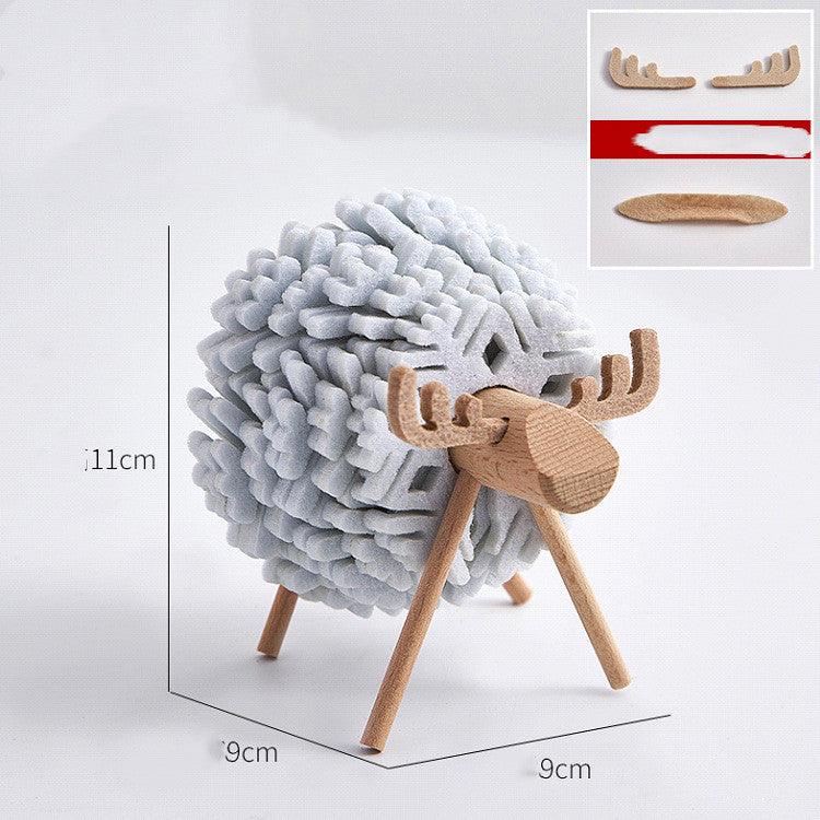 Sheep Elk Anti-Skid Absorbent Insulation Tea Ceremony Felt Coaster Japanese Style Creative Home Office - MRSLM